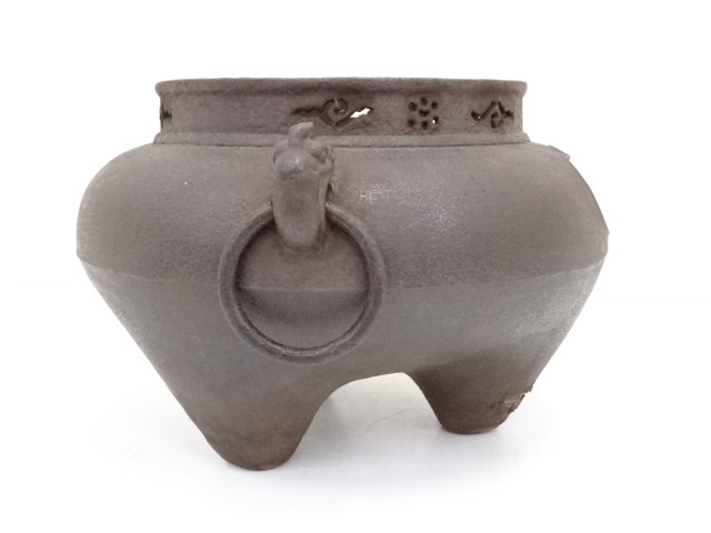 道具 ] - 道具 千家十職大西清右衛門造 鉄鬼面風炉釜（共箱） | ネット